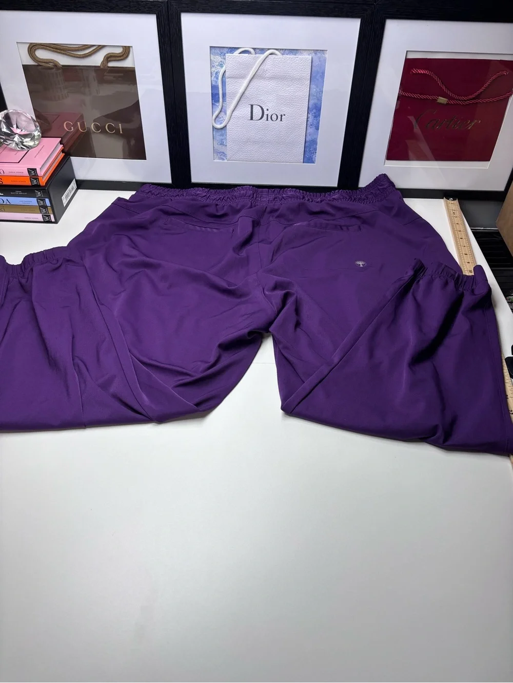 Healing Hands HH Works Women’s Renee Jogger Purple Scrub Pants EUC Size 2X